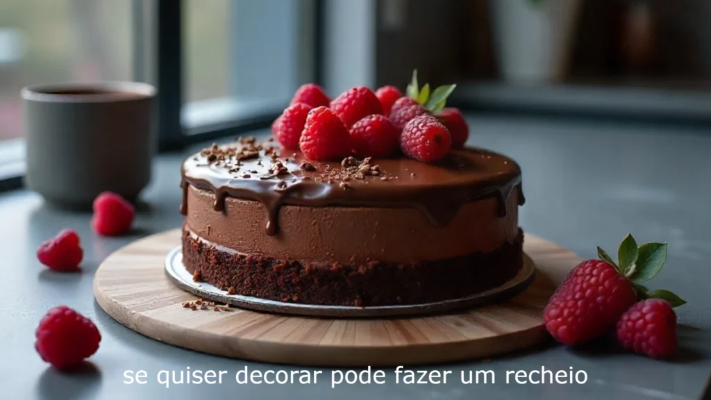 Cobertura de chocolate cremosa na panela