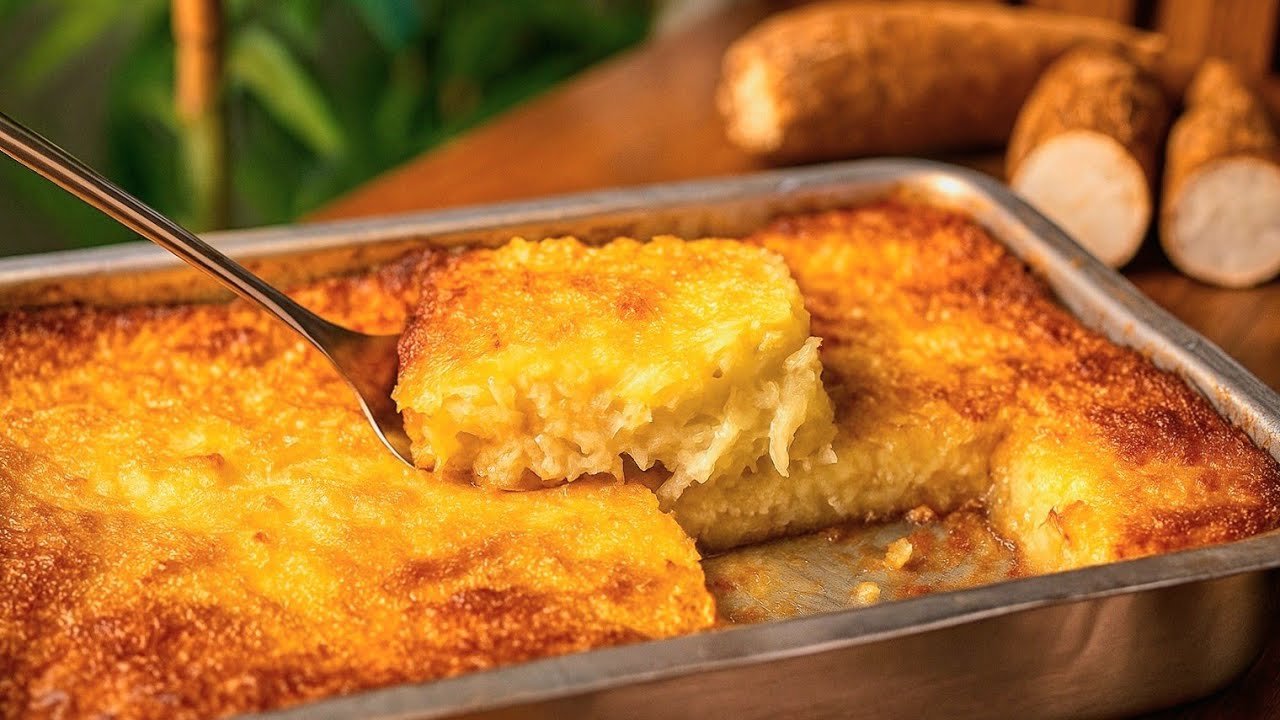 BOLO DE AIPIM COM COCO