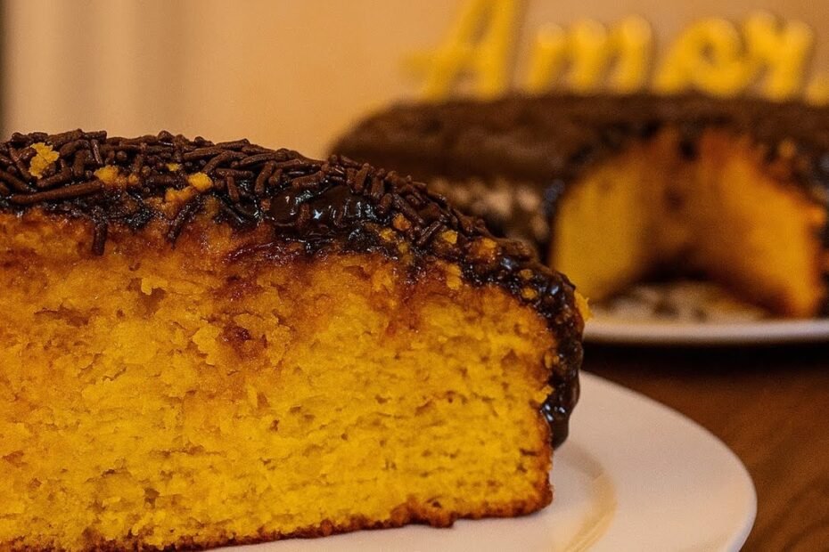 BOLO DE CENOURA RÁPIDO DE LIQUIDIFICADOR