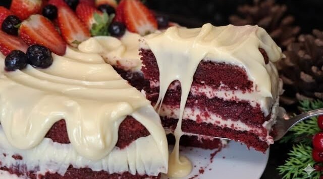 Bolo Red Velvet Natalino