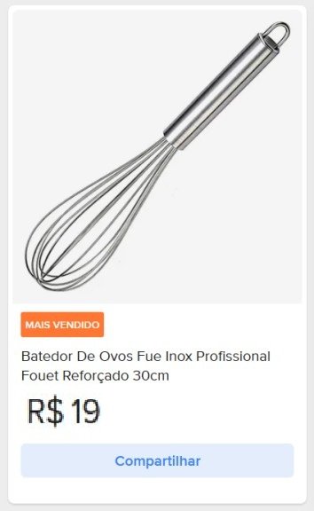 batedor de ovos fue inox profissional