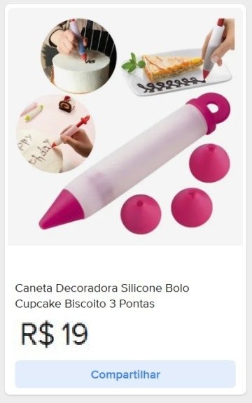 caneta decoradora silicone para bolo