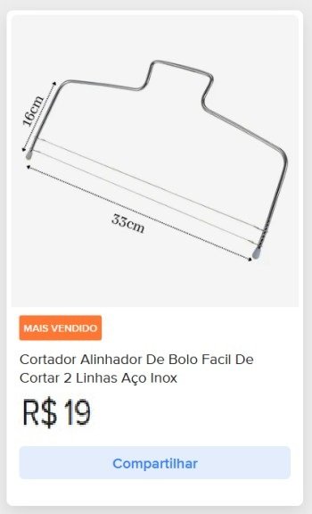 cortador alinhador de bolo