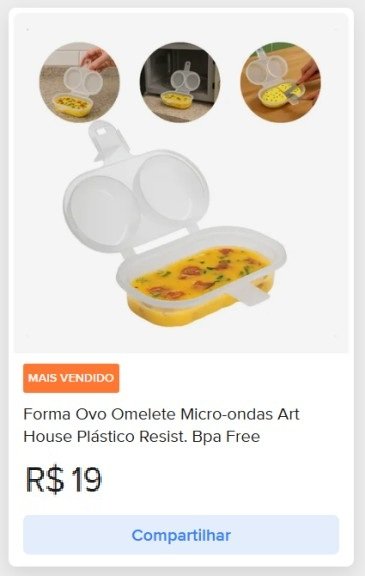 forma de ovo omelete microondas